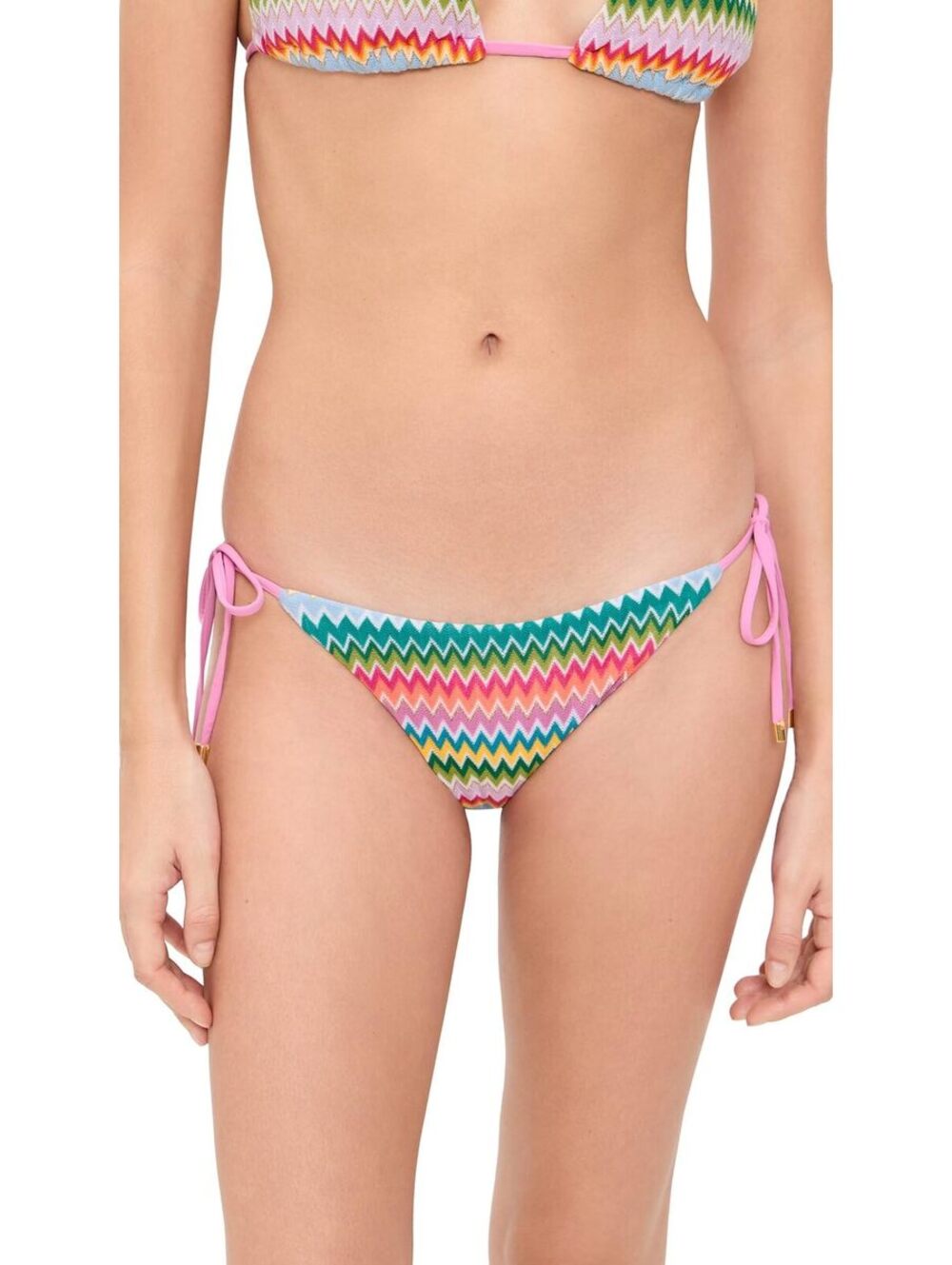 PQ Swim Women's Tie Side Bikini Bottoms, Ziggy, M